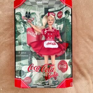 Mattel Coca-Cola Barbie Doll in Red and White